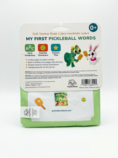 My First Pickleball Words Crinkle Book with Teether